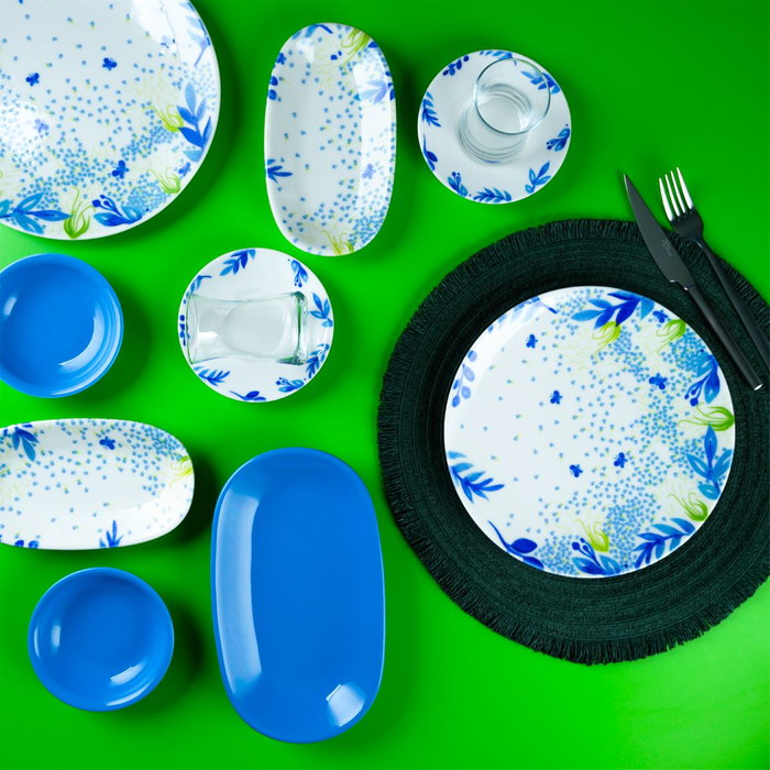 Hermia Juego de Desayuno de Porcelana de 19 Piezas Multicolor